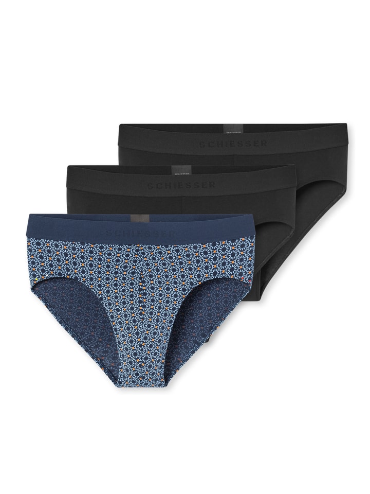 Rioslip 955 in schwarz, blau gemustert