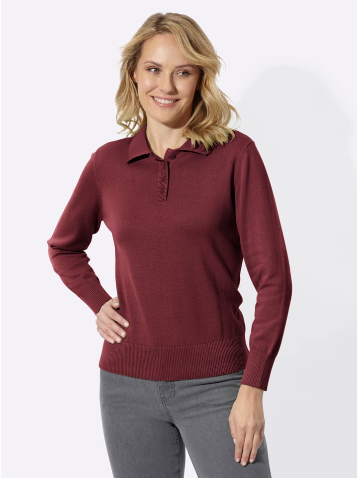 Polopullover in bordeaux