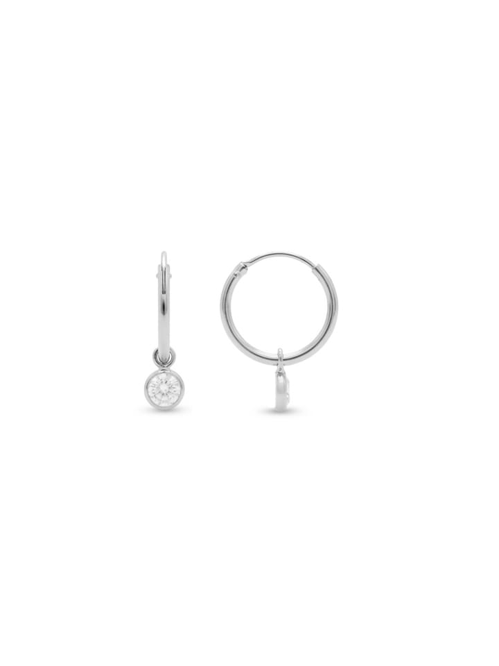 Ohrringe aus 925er Sterlingsilber mit funkelnden Zirkonia, rhodiniert – Bawio