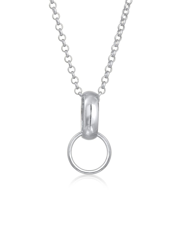 Halskette 925 Sterling Silber Charmträger in Silber