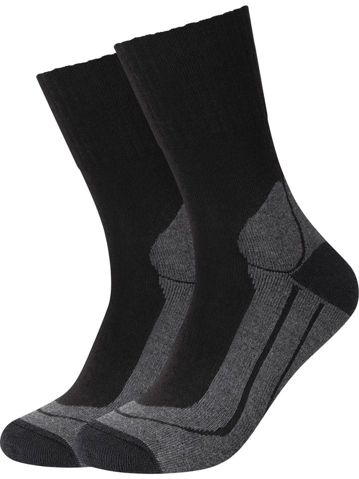 Unisex-Outdoor-Socken 2 Paar in schwarz
