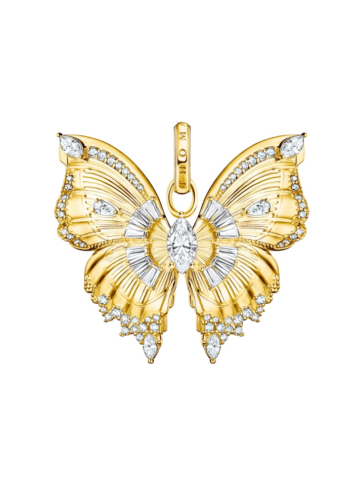 Anhänger Butterfly Paradise in gold, weiß