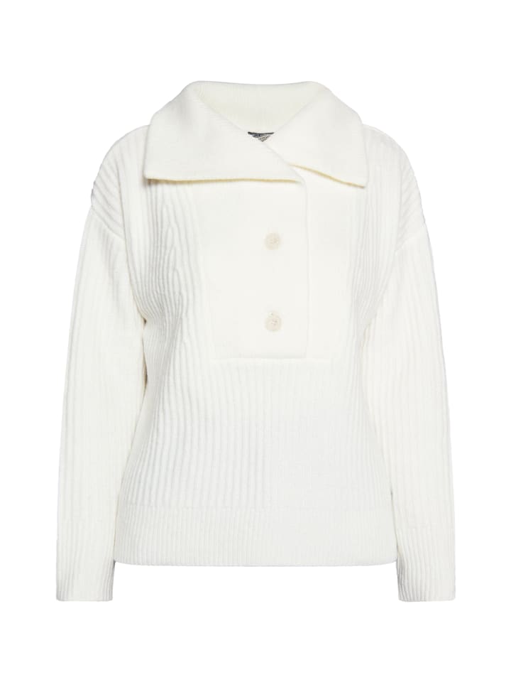 Damen Strickpullover in Wollweiss