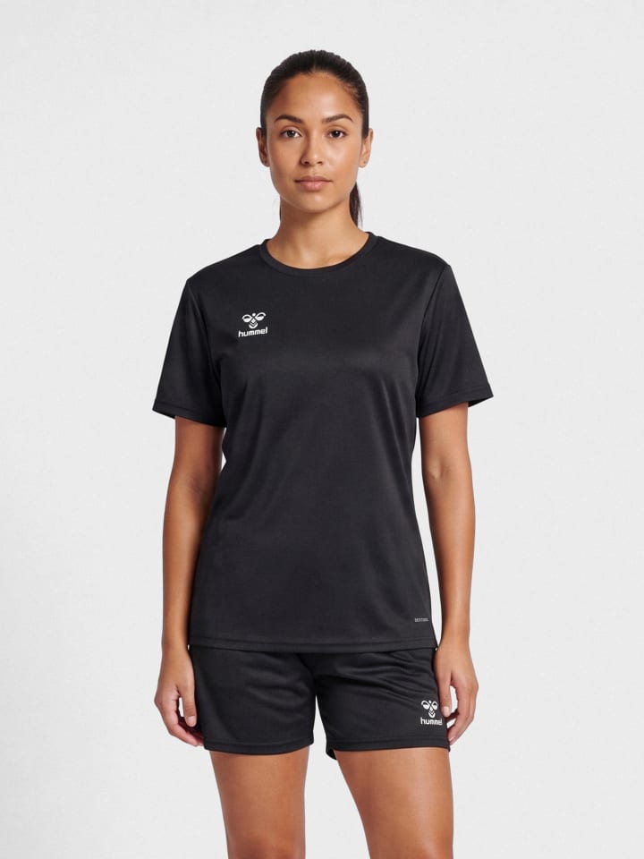 T-Shirt Hmlessential Damen in BLACK