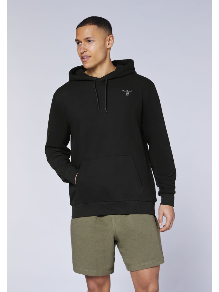 Kapuzensweatshirt in Schwarz