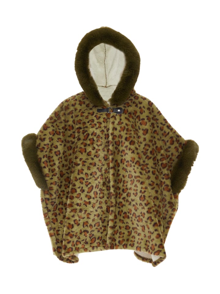 Damen Poncho in Grün