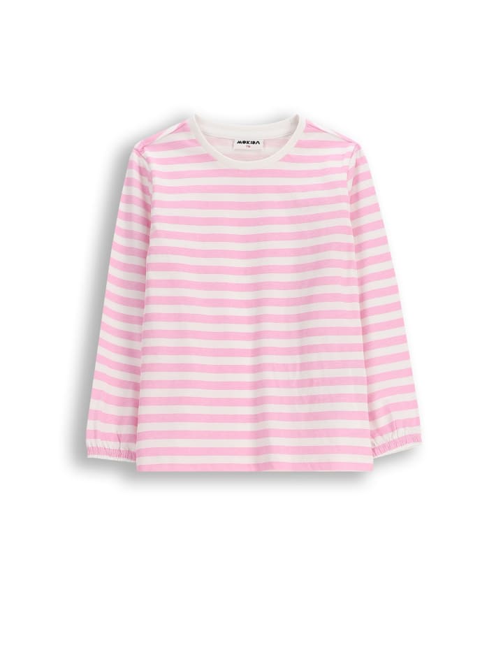 Oversize-langarmshirt in gedämpftes Rosa