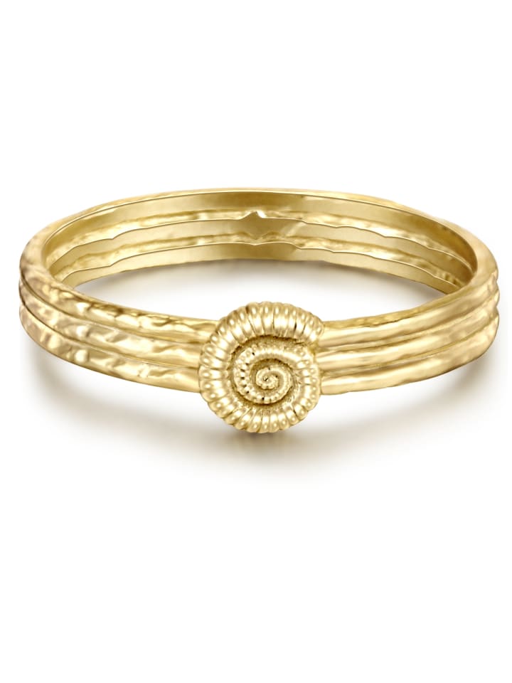 Ring Muschel aus Sterling Silber in gelbgold