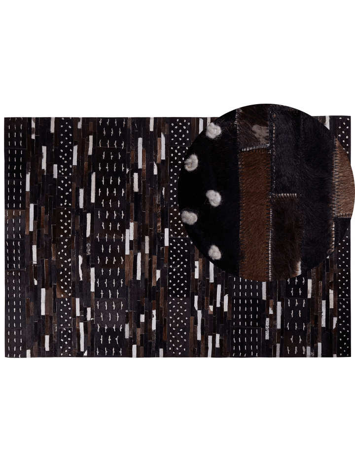 Patchwork AKSEKI in Braun/Beige - (W) 160 x (H) 1 x (L) 230 cm