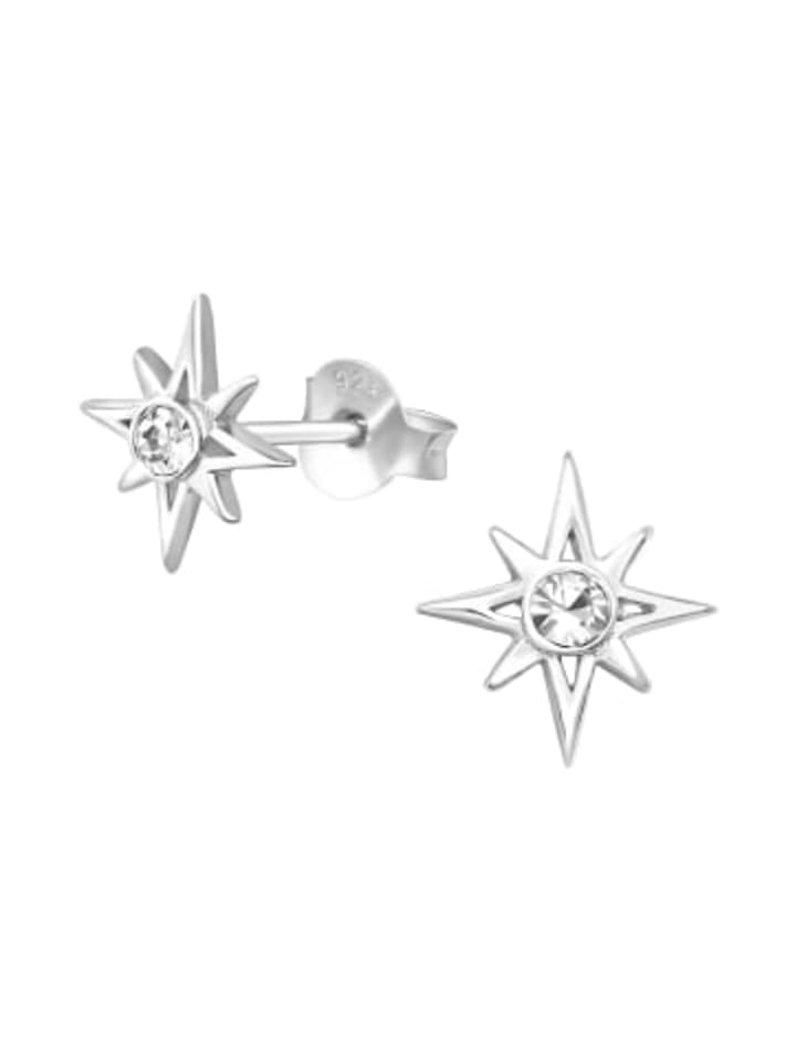 Ohrstecker NORDSTERN in 925 Sterling Silber, 2-tlg.