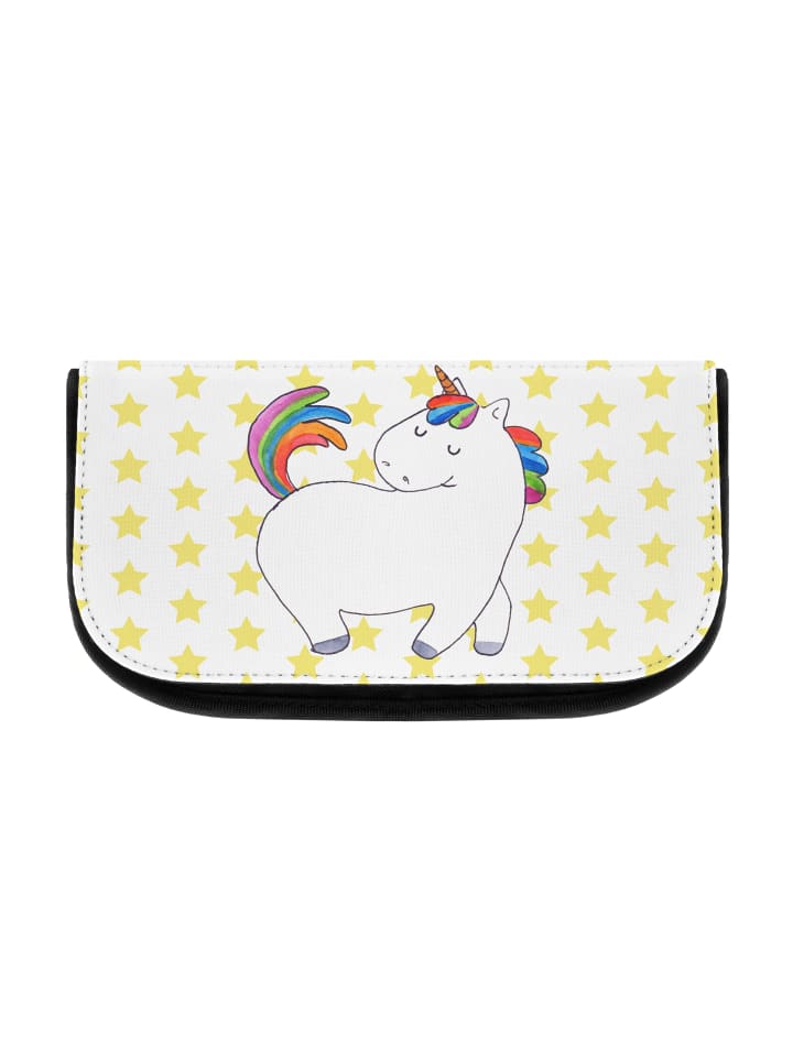 Kosmetiktasche Einhorn Stolzieren ohne Spruch in Weiß