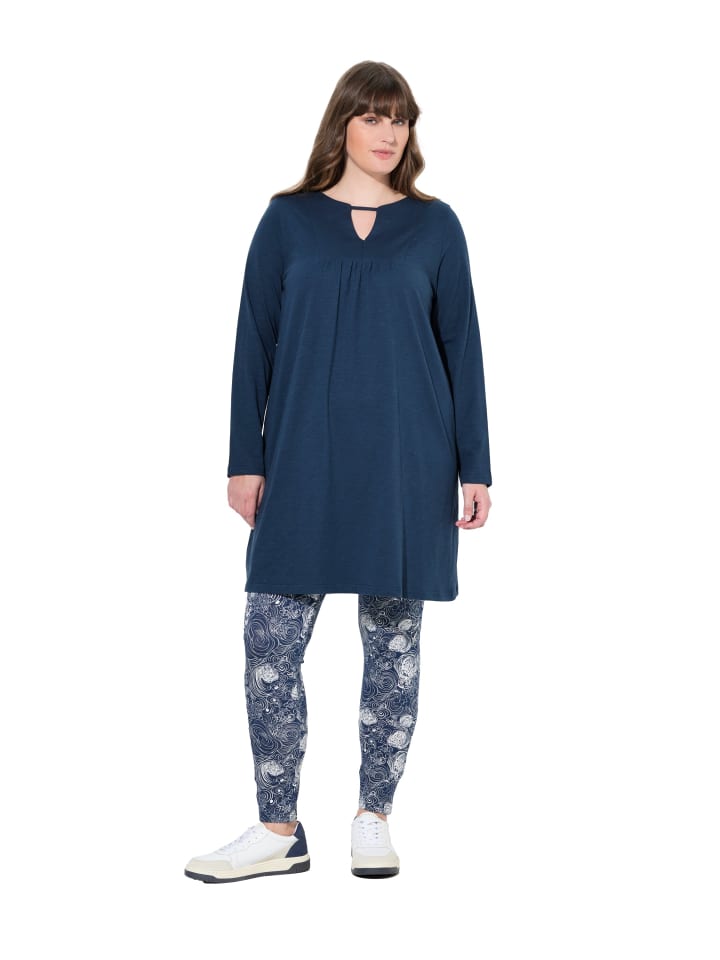 Longshirt in navy blau