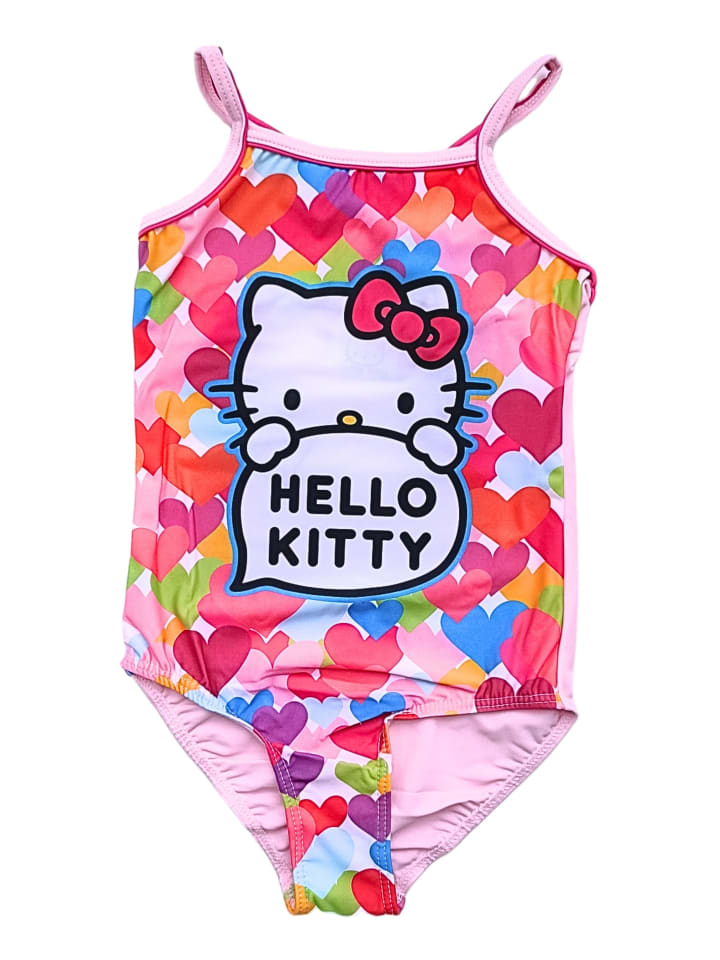 Badeanzug Hello Kitty Herzen in Rosa