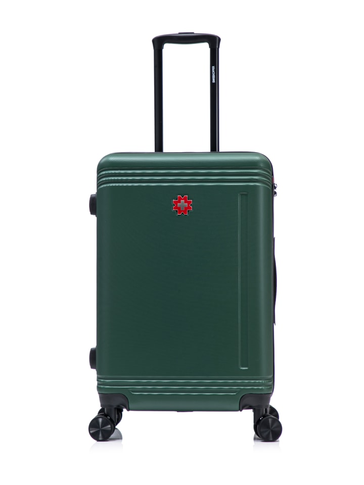 Mittelgroßer Hartschalenkoffer GSTAAD in Grün (67L)