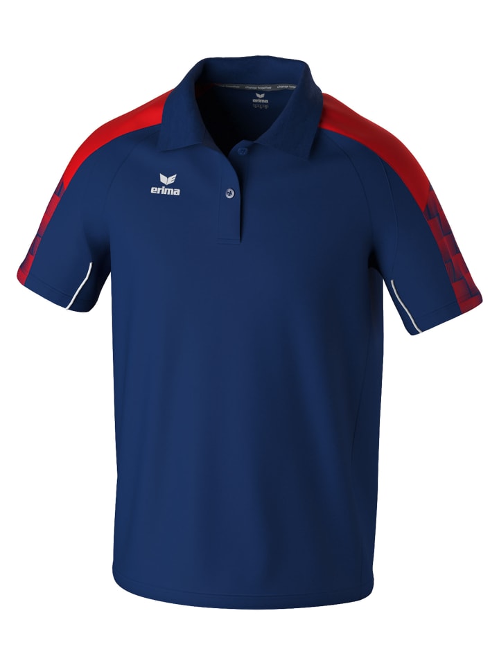 Herren Poloshirt in new navy/rot