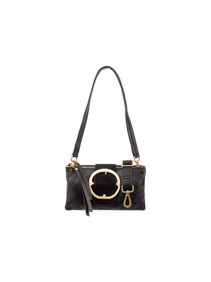 FJP.13731 Hobobag style fjp Flavia Leder Schultertasche in ash