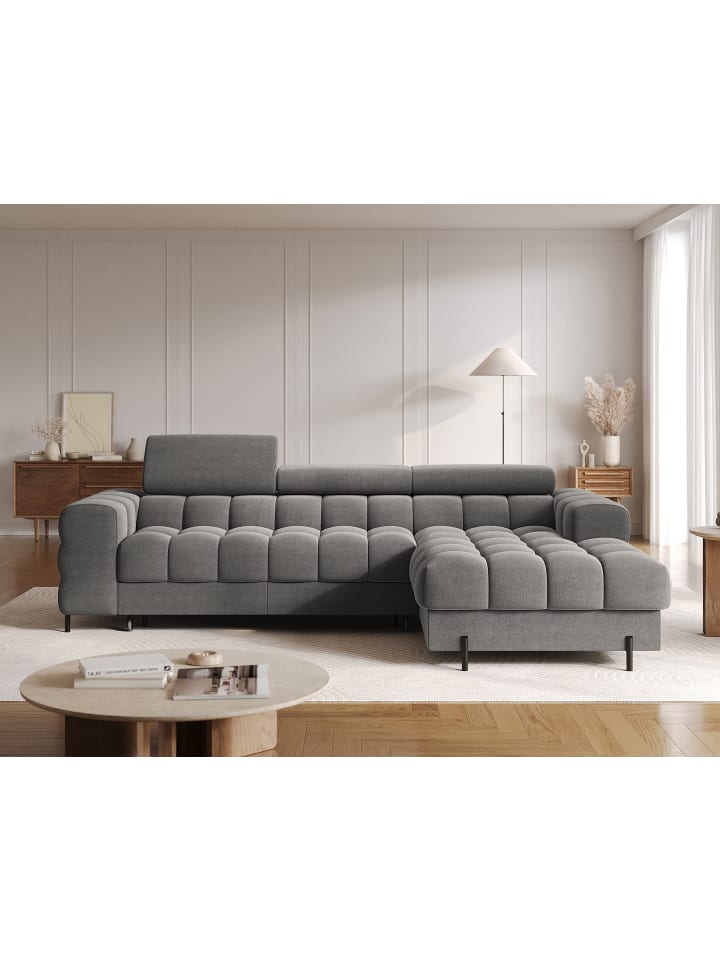 Fenro Recamiere Rechts in Dunkelgrau -  (L) 181 x (B) 285 x (H) 93 cm