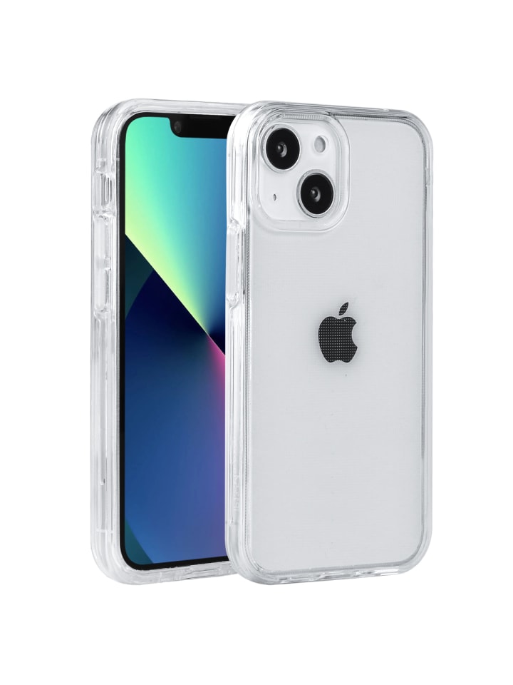 Hülle für iPhone 13 mini – 2-in-1 Silikonrahmen und Rückschale in Transparent