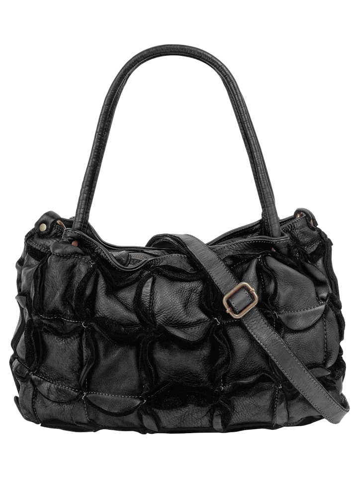 Shopper echt Leder in schwarz
