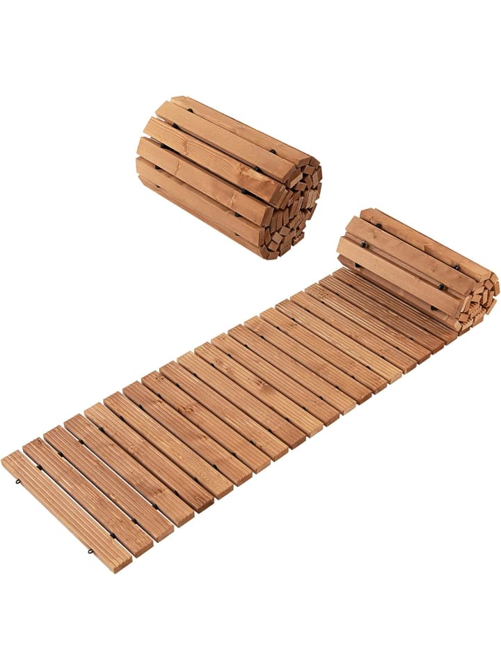 Rollweg Gartenweg 245 cm in Hellbraun