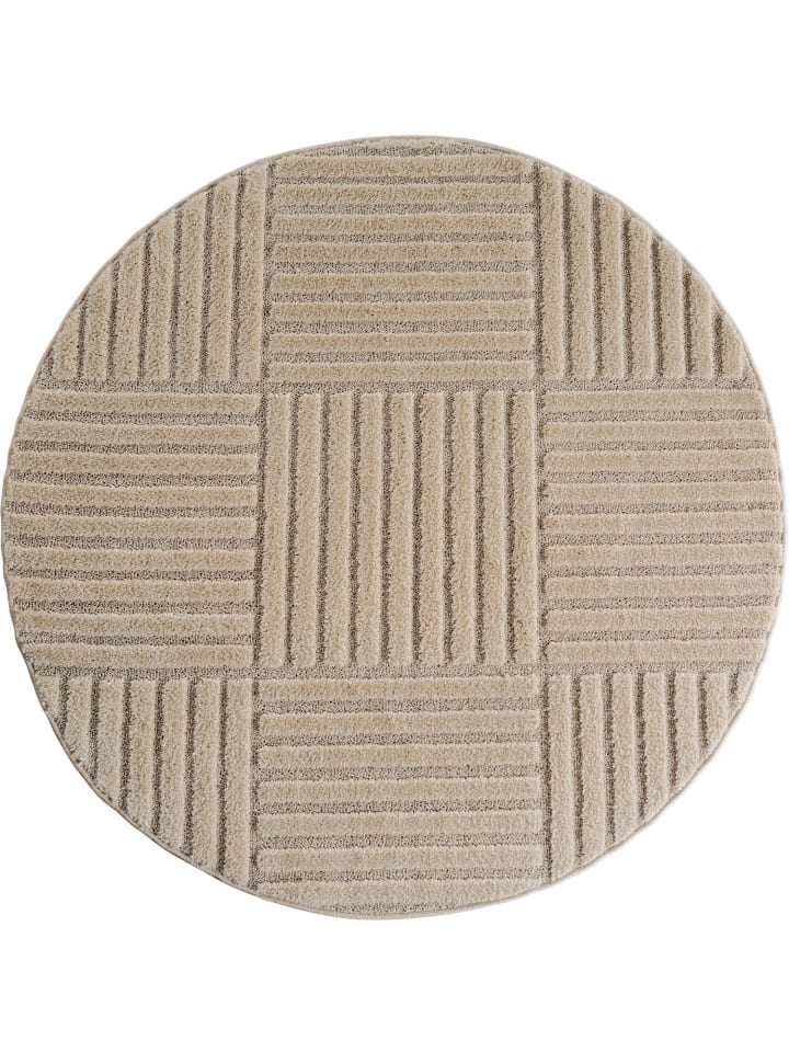 Kurzflor Teppich Art 1123 in Beige