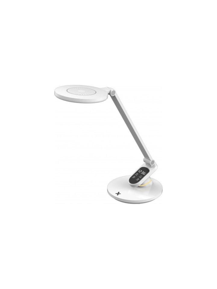 LuminaraFlex 10W Dimmbare LED-Schreibtischlampe Weiß in Weiß