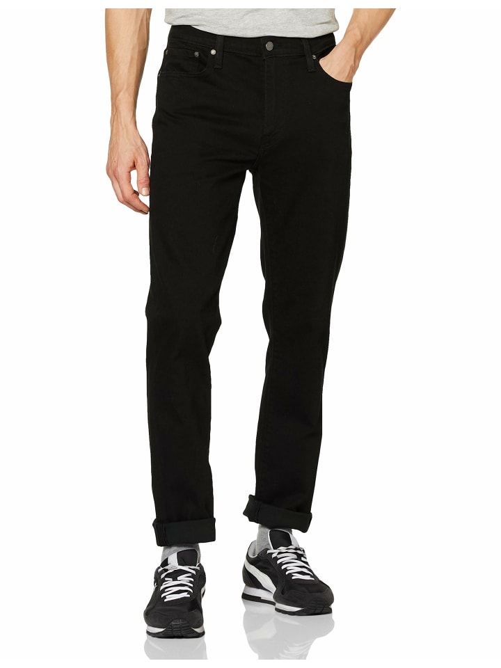 Slim Fit Jeans für Herren in schwarz