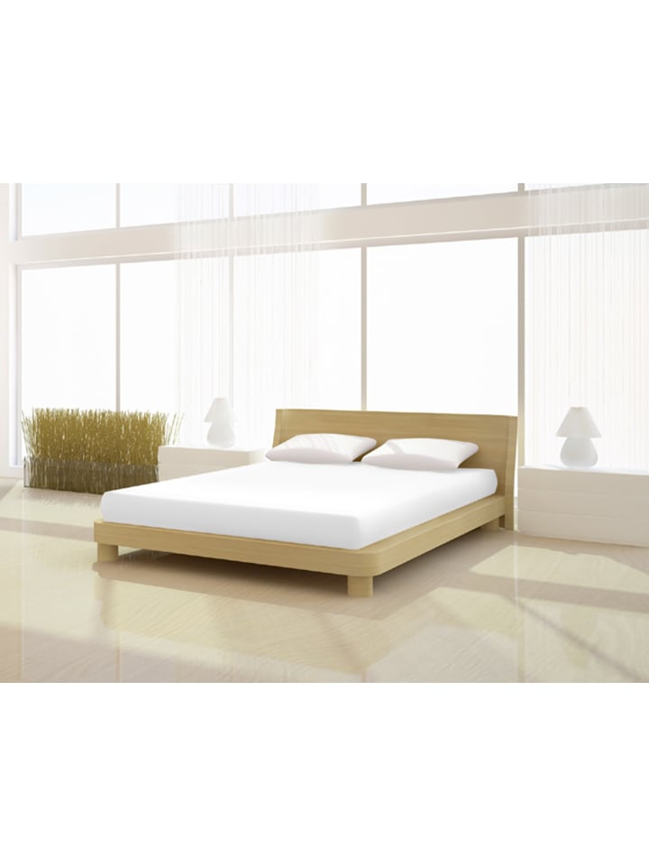 Spannbetttuch Fein Jersey de luxe 90 - 100 x 200 cm in weiß