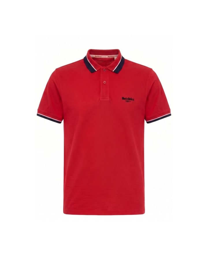 Rot Baumwolle Herren Poloshirt