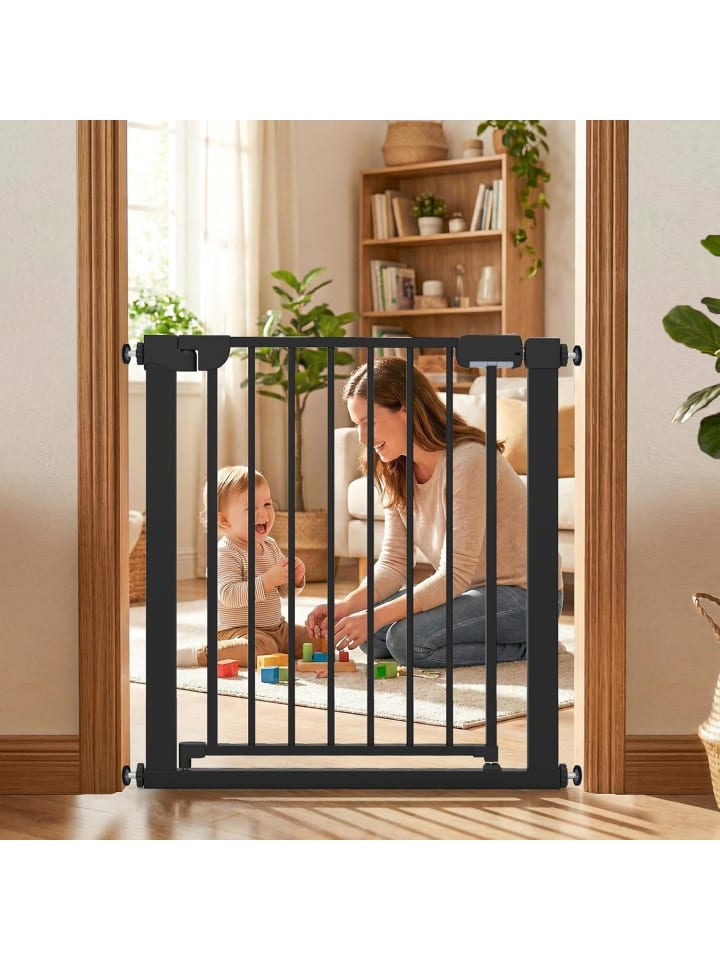 Treppenschutzgitter ohne Bohren 76 cm in Schwarz