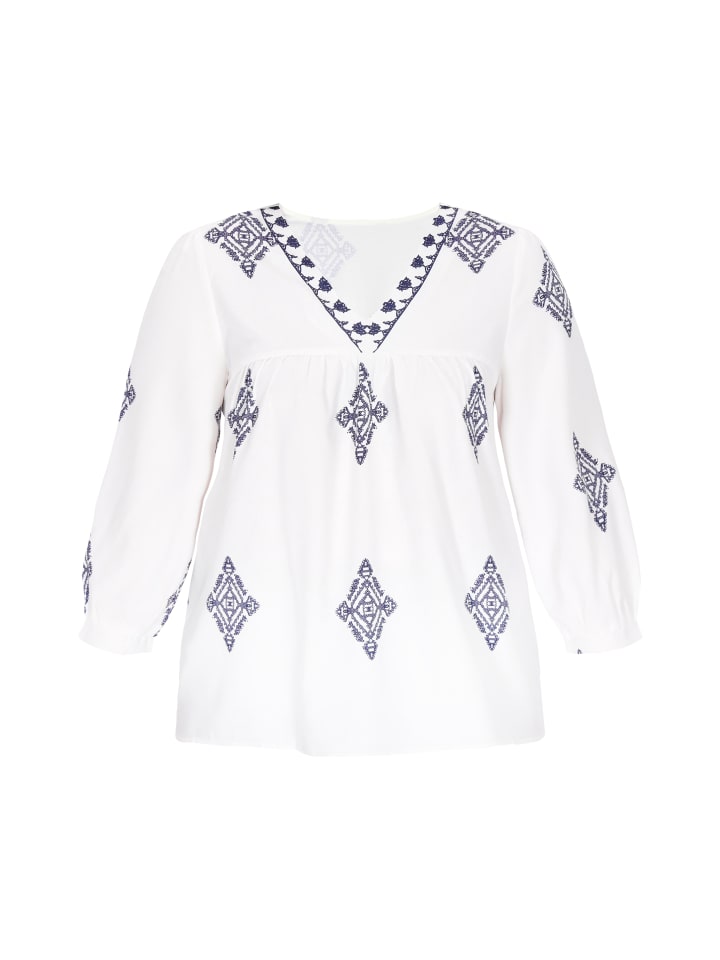 Women Plus Size Blouse in white