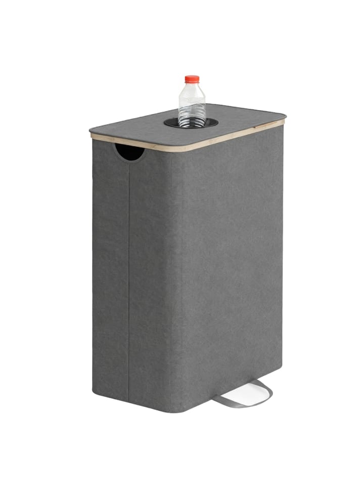 Flaschencontainer Roxanne in Grau-Beige - (B)32.5 x (H)70.5 x (T)42 cm