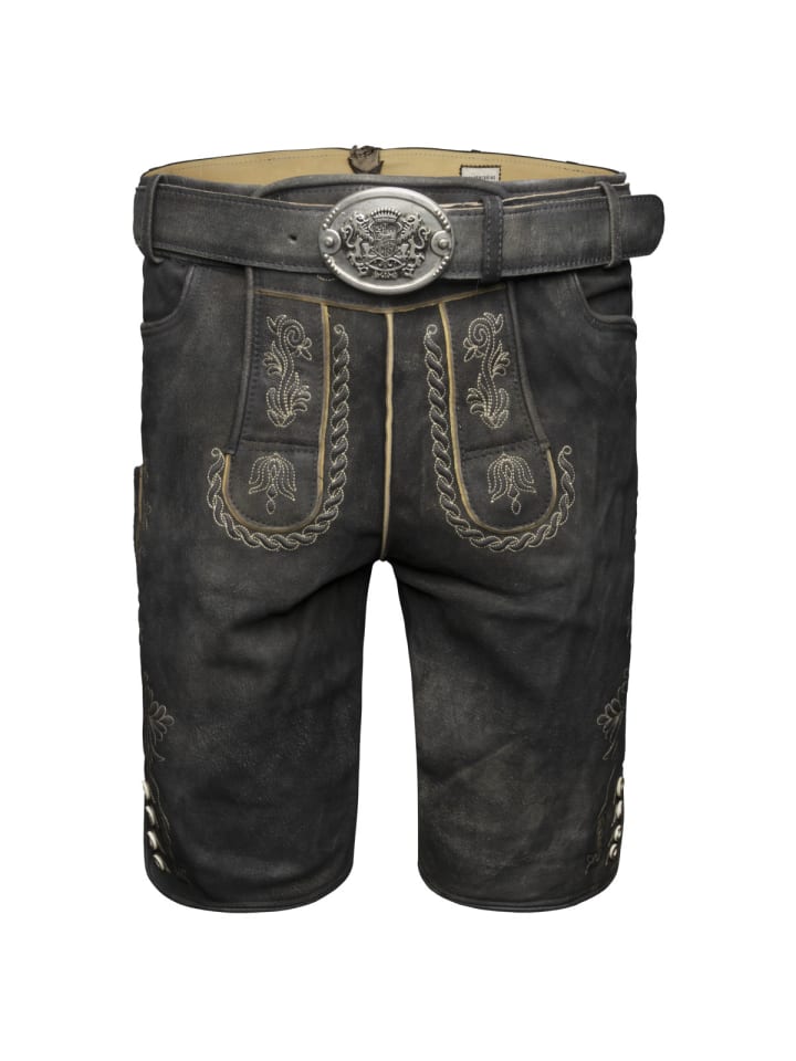 Lederhose Bertram in grau
