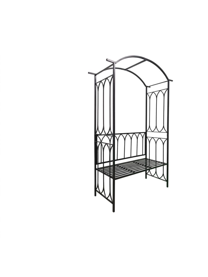 Rosenbogen in Schwarz - (B)134 x (H)210 x (T)48 cm
