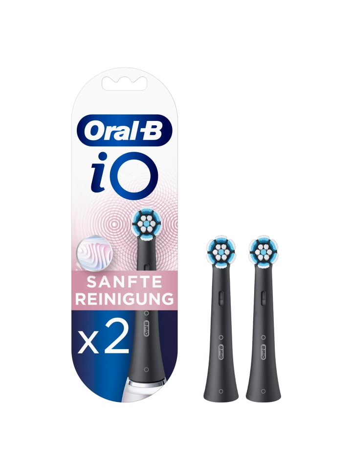 Aufsteckbürsten "Sanfte Reinigung" in Schwarz (2er-Pack)