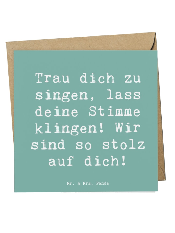 Grußkarte Spruch Vokale und musikalische Auftri... in Meeresbrise