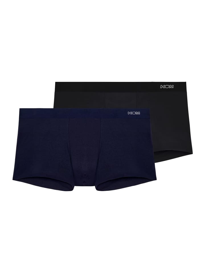 Retro Short / Pant Modal clean cut in Dunkelblau / schwarz