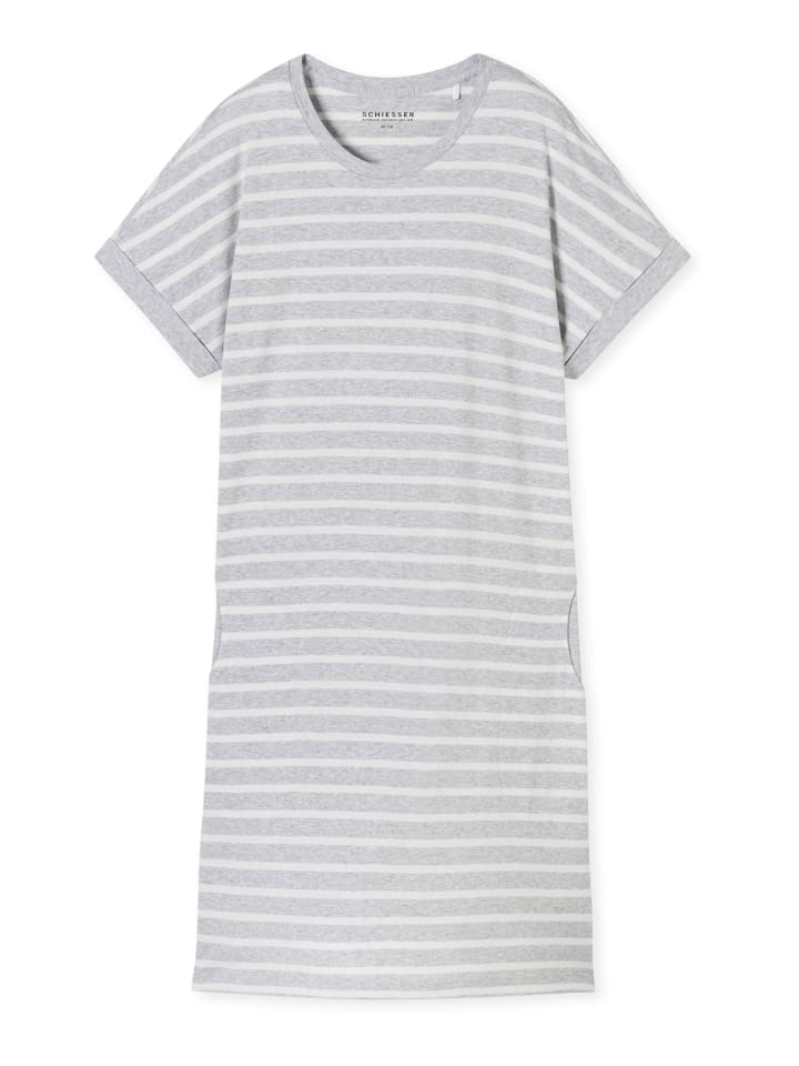 Nachthemd Casual Essentials in silbergrau-mel.