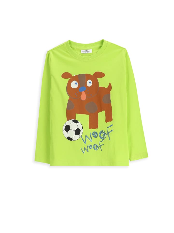 Langarmshirt in limonengrün
