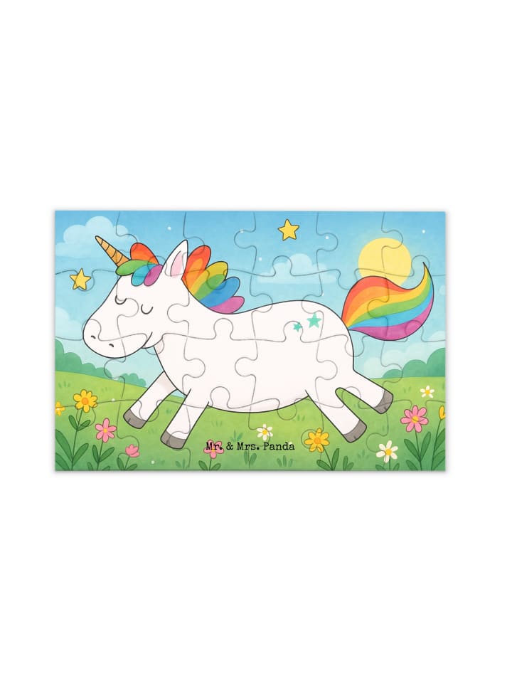 Puzzle Einhorn Happy Design ohne Spruch in Weiß