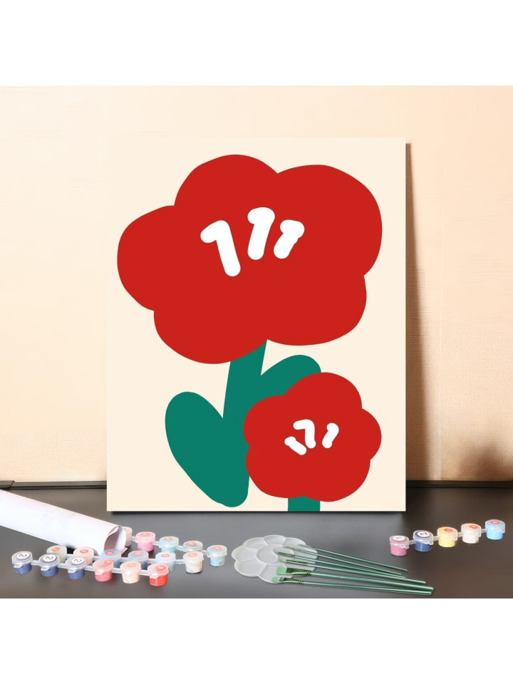 DIY Malen nach Zahlen Set-"Red Duo" 