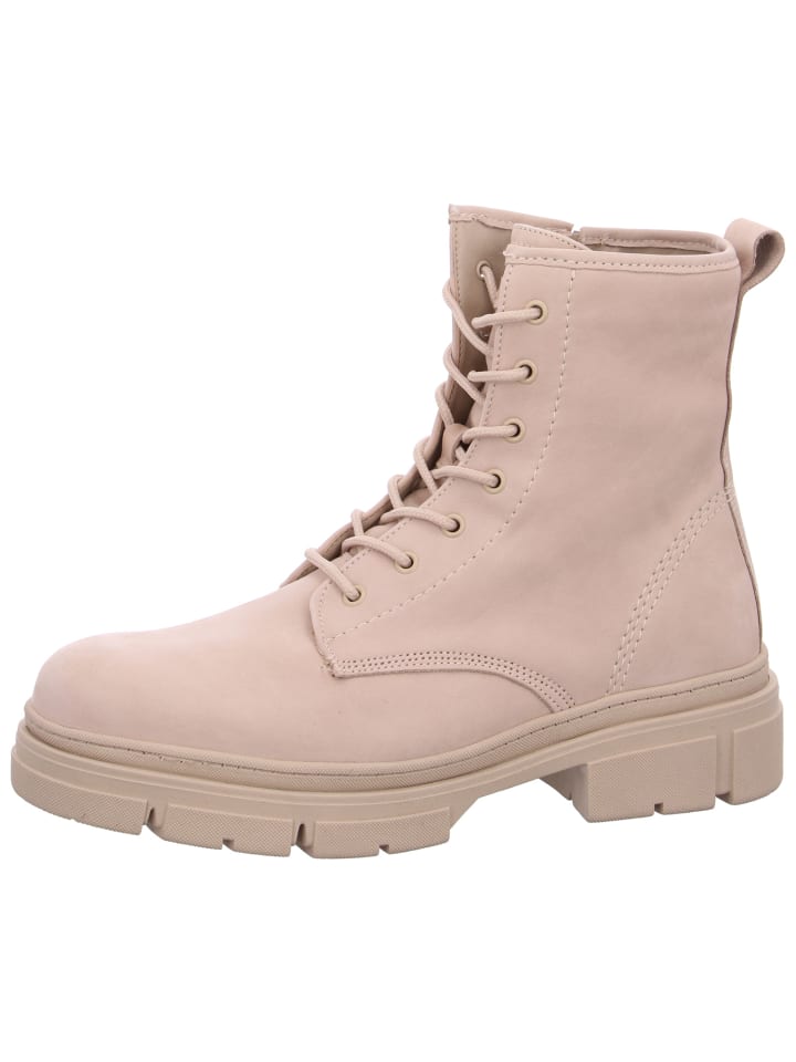 Schnürstiefel in Beige