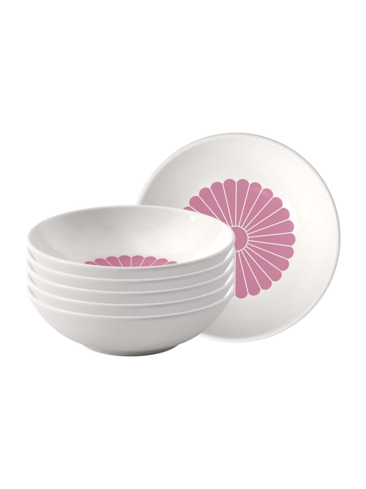 6er Set Dessertschalen Fleur Couleur in Cassis ø 13,2 cm