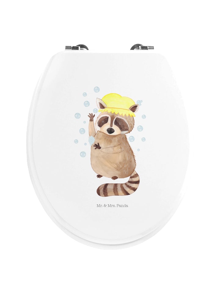 Toilettensitz Waschbär ohne Spruch in Weiß