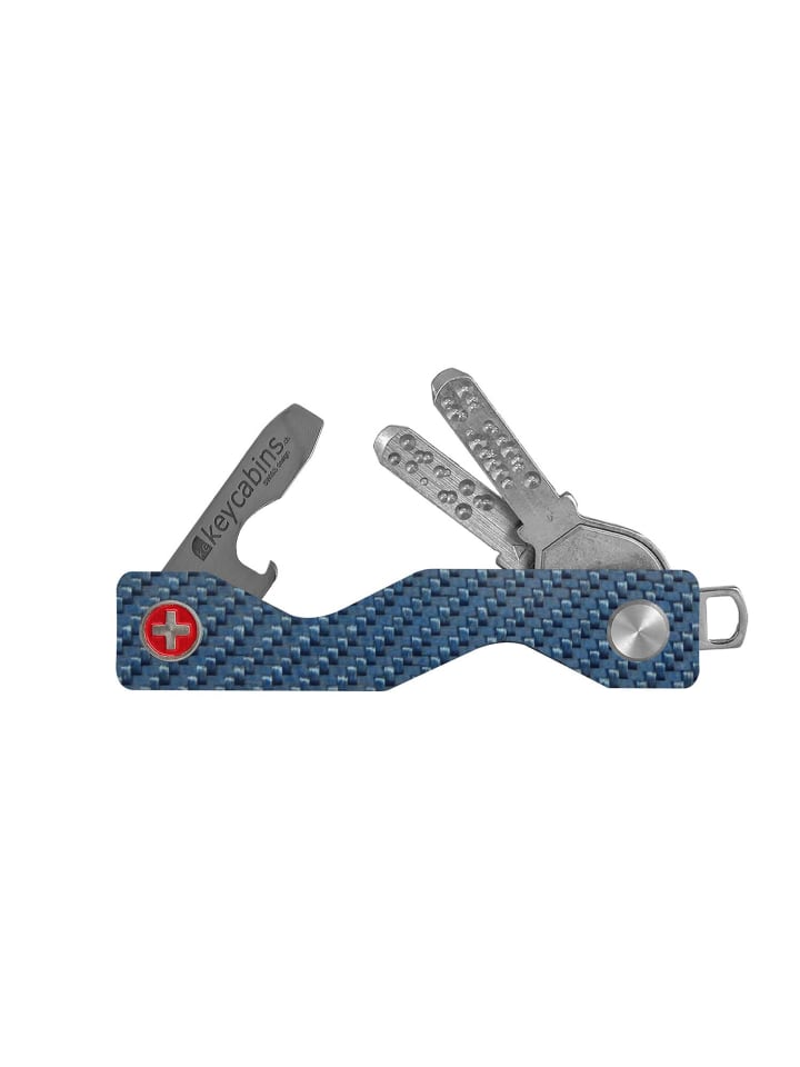 Schlüsselhalter Carbon S3 in light blue