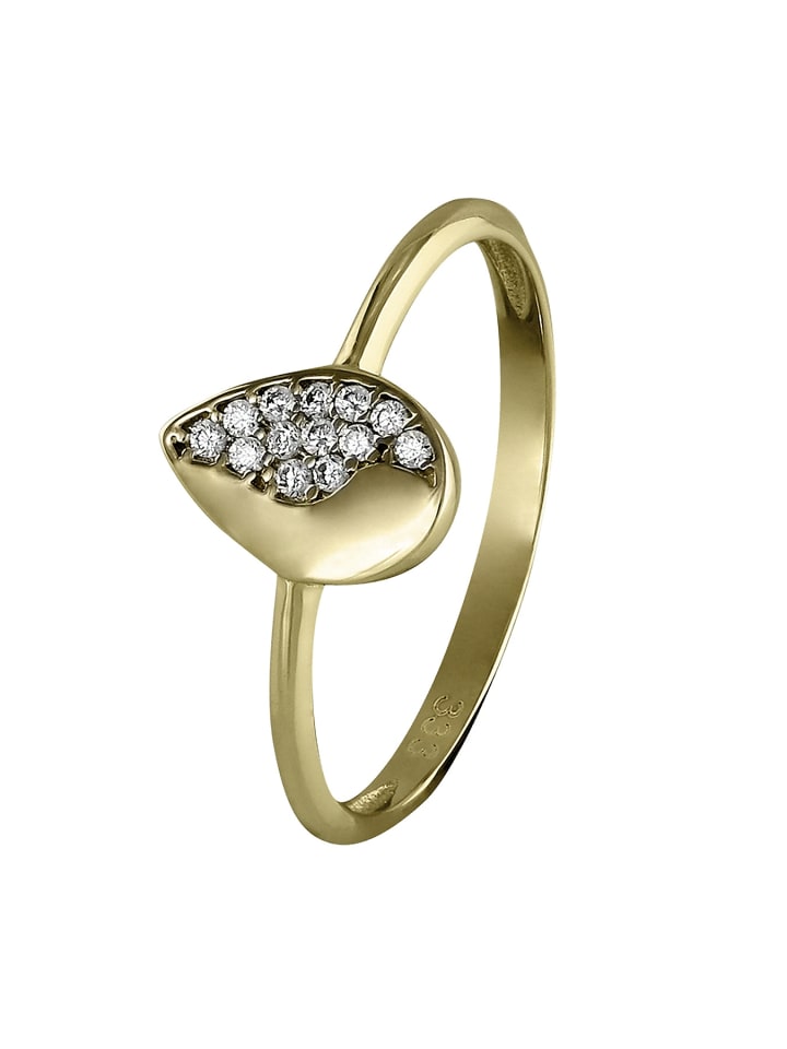 333 Gelbgold - 8 Karat Damen Ringe Blatt Fingerring  54 (17,2)