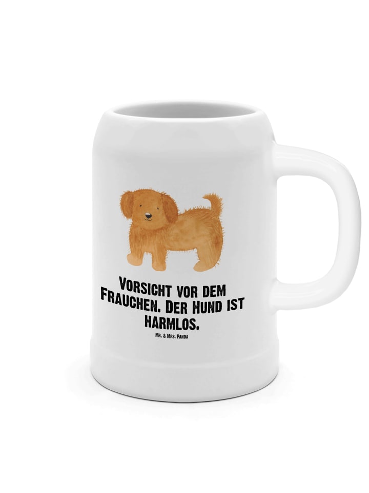 Krug Hund Flauschig mit Spruch in Weiß
