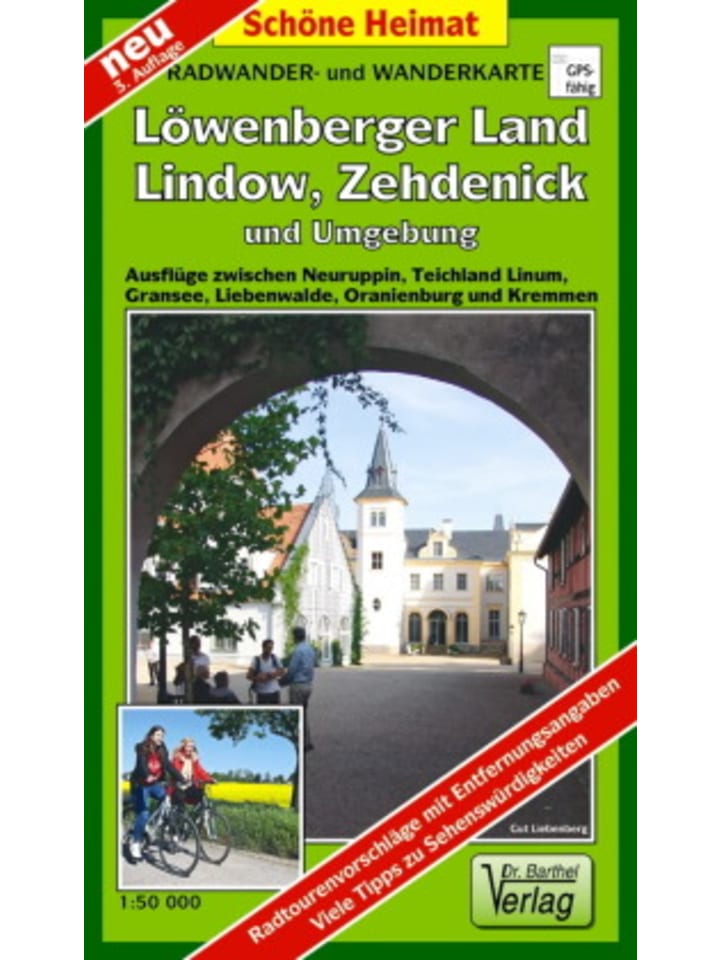 Landkarte/Globus - Radwander- und Wanderkarte Löwenberger Land, Lindow, Ze