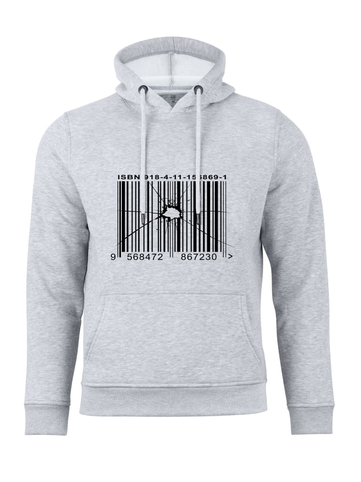 Kapuzensweatshirt Barcode - Out of Order in grau