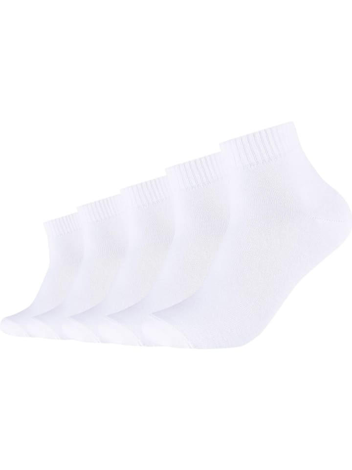 Unisex-Kurzsocken 5 Paar in weiß